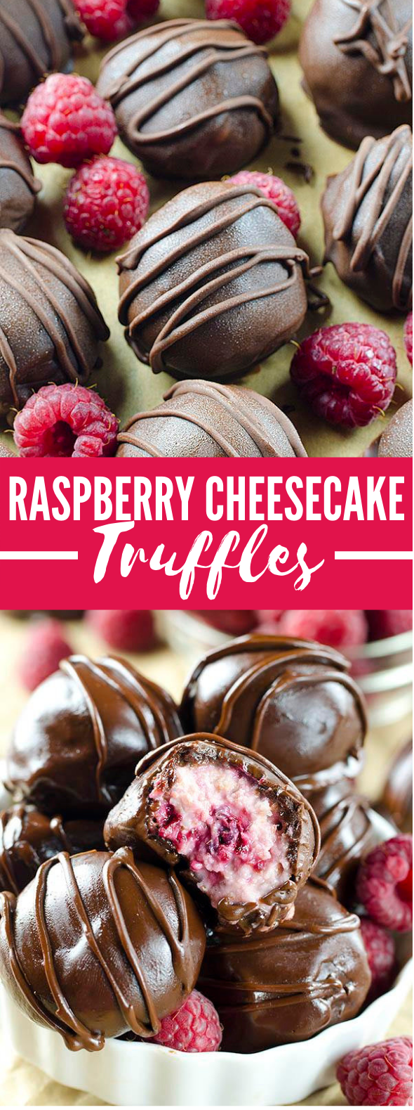 Raspberry Cheesecake Truffles #desserts #valentineday