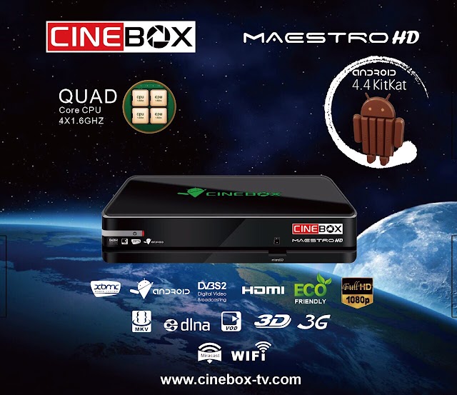 CINEBOX MAESTRO HD NOVA ATUALIZAÇÃO V4.27 - 23/08/2017