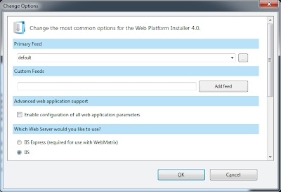 PHP 5.4 on IIS 7.5 Microsoft Web Platform Installer 4.0 Options