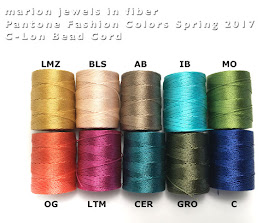 C-Lon Bead Cord Colors/Pantone Colors Spring 2017