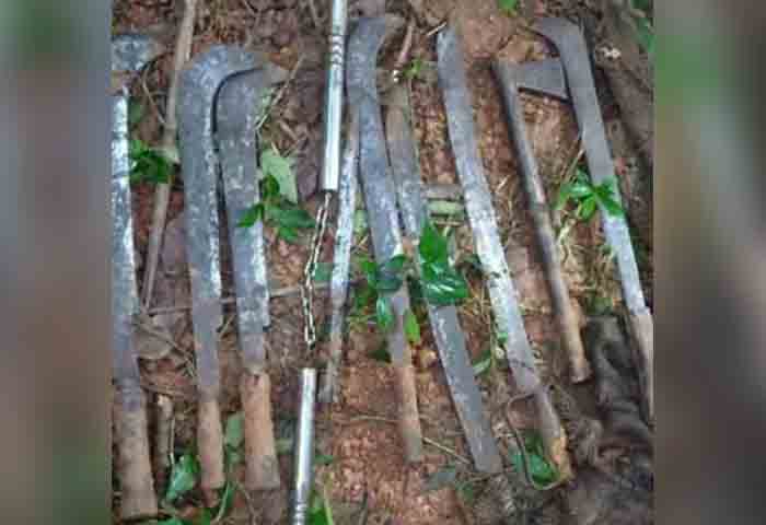 Kannur, news, Kerala, Top-Headlines, Police, Crime, Kannur: Several weapons recovered.
