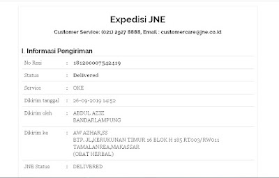 Cek Resi JNE Pos Tiki JNT Ninja Wahana All In One cek resi jne oke bagiwifi