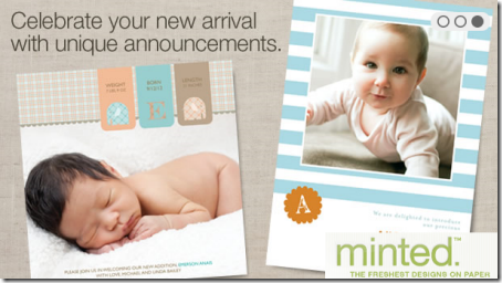 unique birth announcements minted