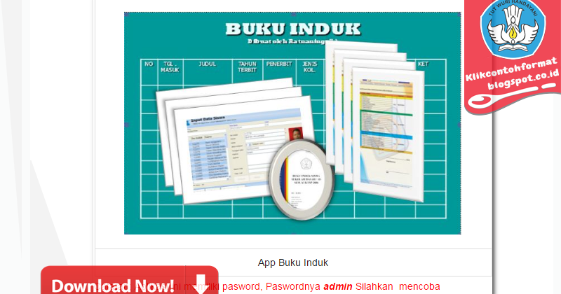Download Aplikasi Buku Induk Siswa Jenjang SD, SMP, SMA 