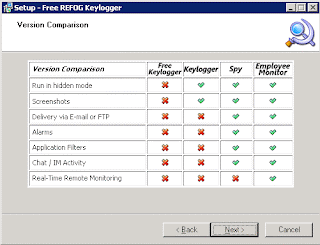 Refog keylogger feature