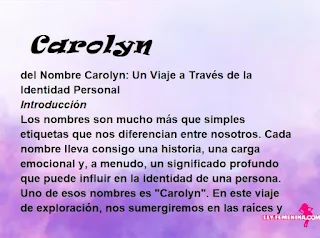 significado del nombre Carolyn