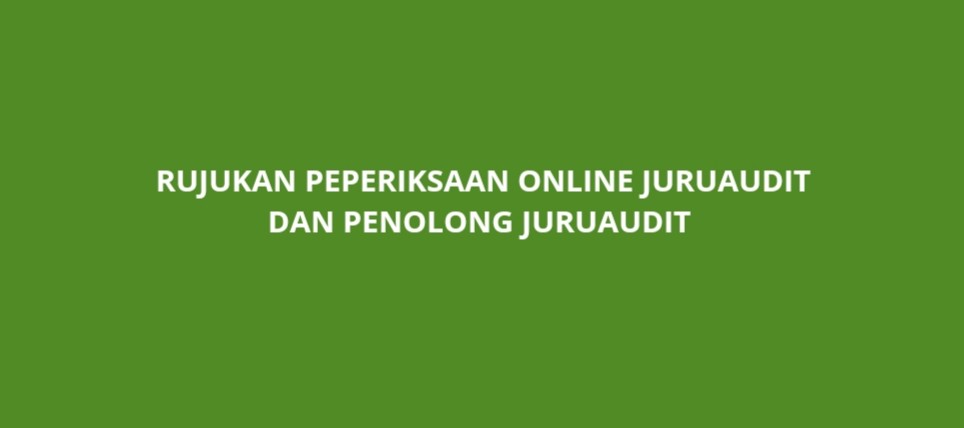 Rujukan Peperiksaan Juruaudit dan Penolong Juruaudit 