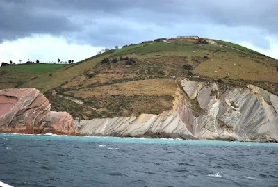 layers of flysch on the coast at Zumaia, Spain