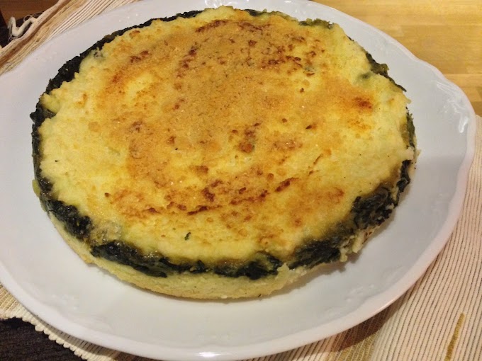 Pastel de espinacas y patata