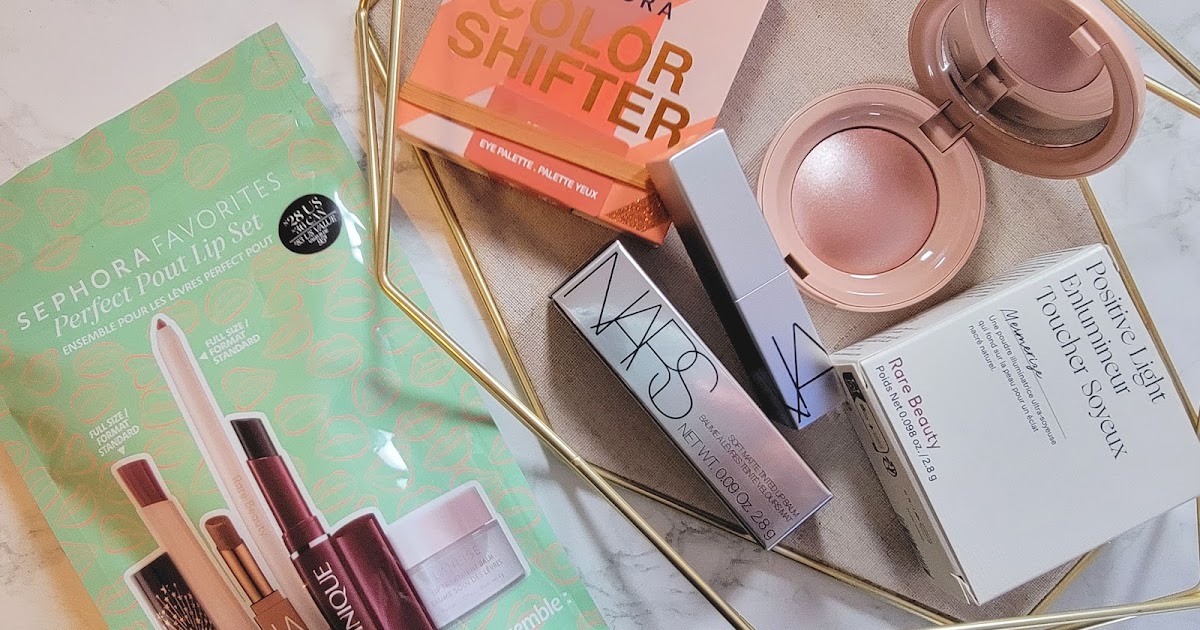 New At Sephora Haul, First and ~ Rare Beauty Positive Light Touch Highlighter, Sephora Collection Color Shifter Eyeshadow Palette, and Sephora Pout Perfect Lip Set | See the World