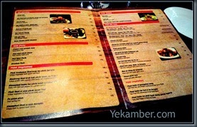 Thai Menu