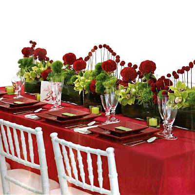 red wedding decort