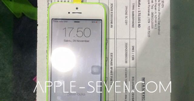Apple Pontianak: iPhone 5C LCD Blank Hitam atas nama bpak