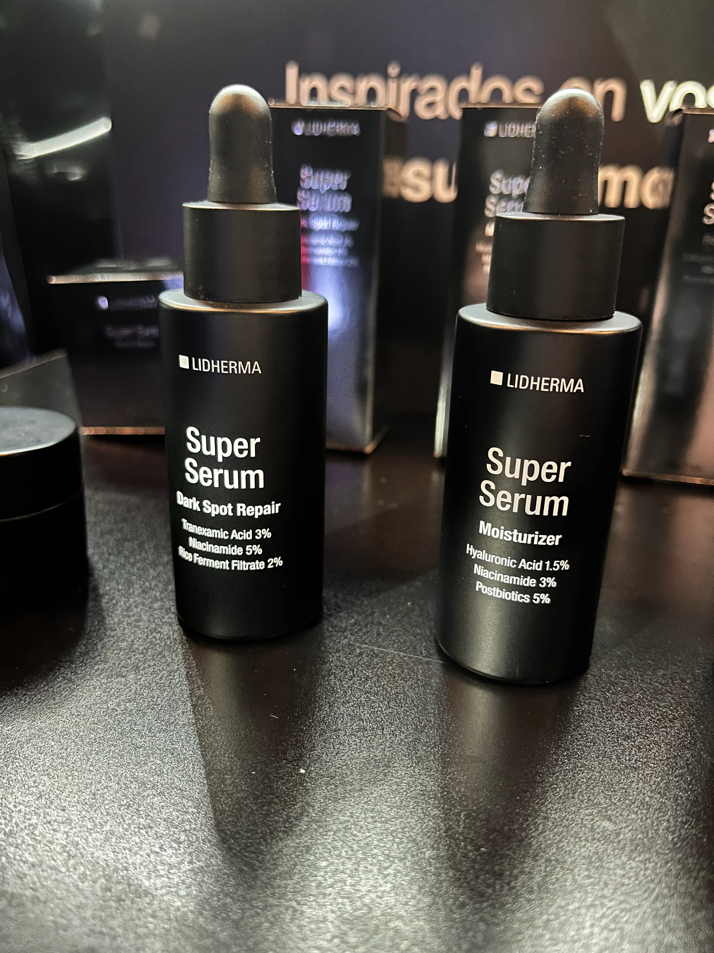 Lidherma línea súper envase negro pestañas ojos tranexámico manchas antiage antiedad para que sirve productos opiniones ingredientes cómo se usan