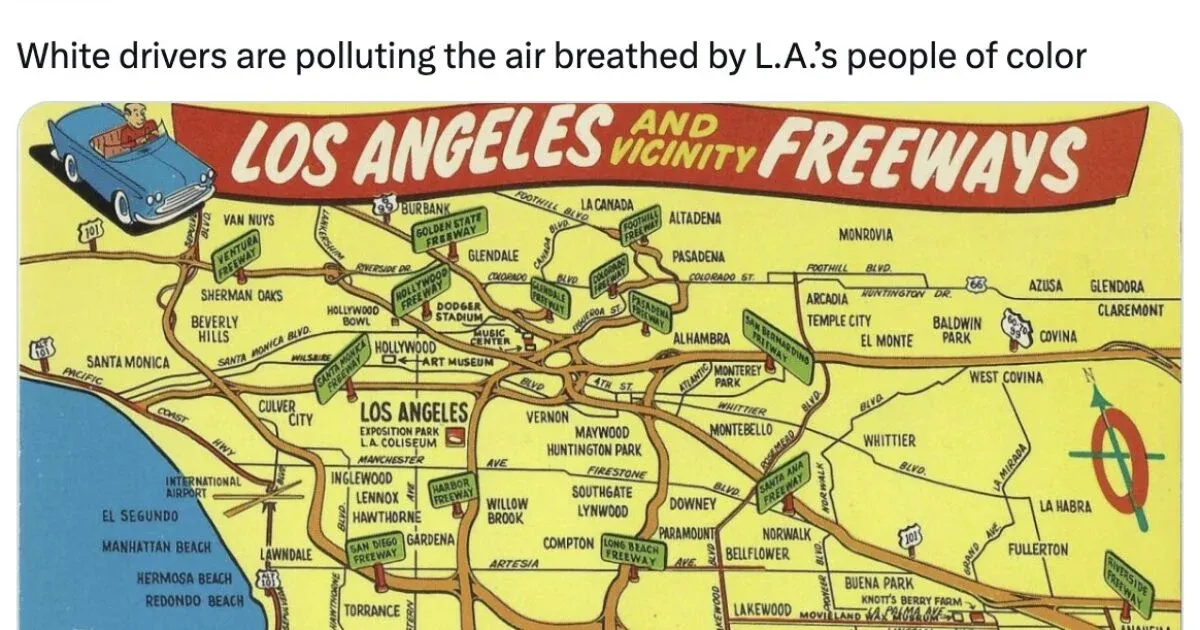 LA Times Says White Drivers Cause Air Pollution in Los Angeles Which Negatively Impacts People of Color