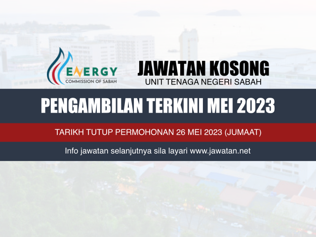 Jawatan Kosong Unit Tenaga Negeri Sabah Mei 2023