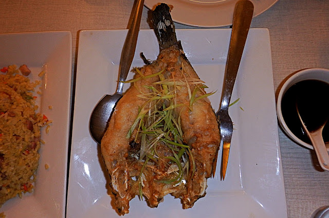 fried lapu-lapu (grouper) at Yu Huan Seafood Palace in Catarman Northern Samar