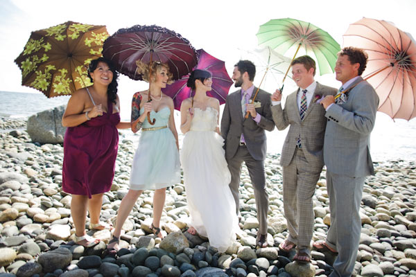 use of umbrellas in this Canadian wedding shot by Jamie Delaine