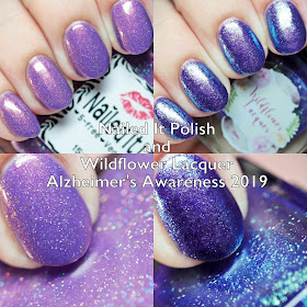 Nailed It Polish and Wildflower Lacquer Alzheimer's Awareness 2019