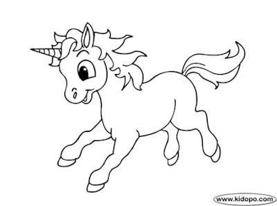 Unicorn Clipart Black And White