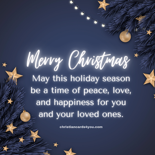 image with christian merry christmas card