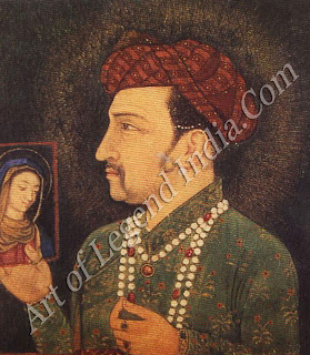 Jahangir Holding the  picture of Madonna