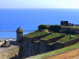 View from Montjuic Castle in Barcelona