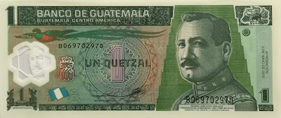 1 quetzal guatamala banknote