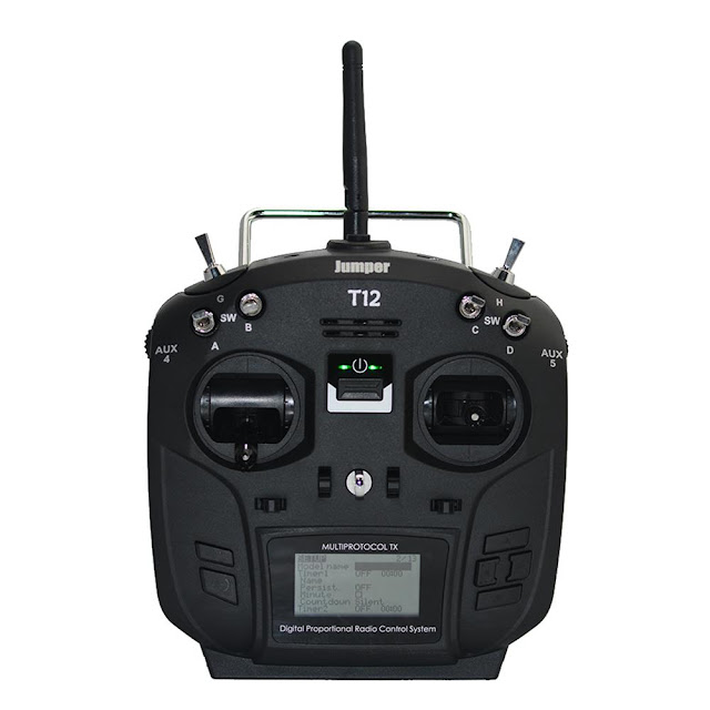 Jumper T12 Plus Multi-protocol Radio Transmitter w/ JP4-in-1 RF Module Hall Sensor Gimbal Black 