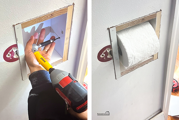 How to remove and install a toilet roll holder 