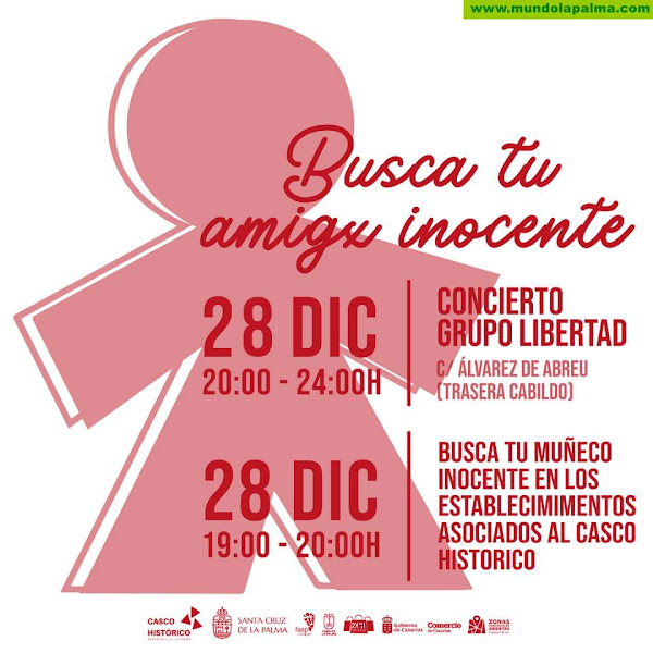 El ayuntamiento de Santa Cruz de La Palma colabora con la iniciativa ‘Busca tu amigo inocente’ para incentivar las compras este 28 de diciembre