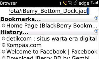 Langkah 1 Install Tema BlackBerry via OTA