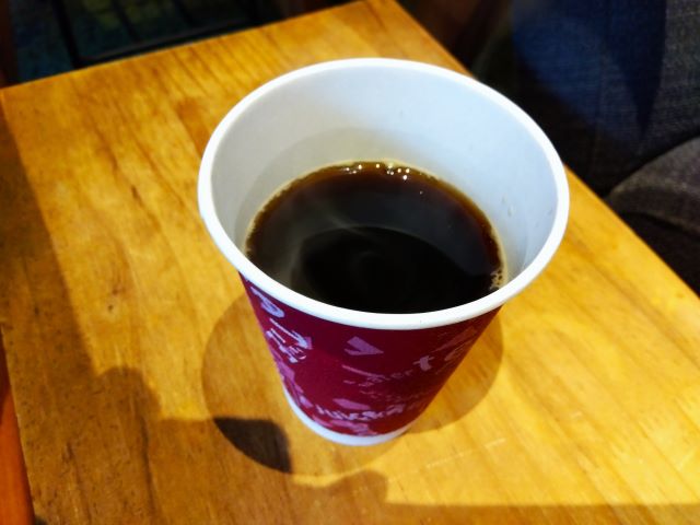 おふろcaféかりんの湯　無料珈琲　アメリカン