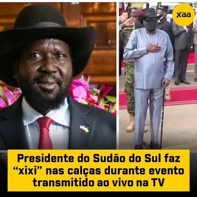 Presidente do Sudão do Sul faz “xixi” nas calças durante evento transmitido ao vivo na TV