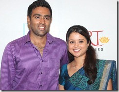 Cricketer Ravichandran Ashwin with his wife Preethi Narayanan