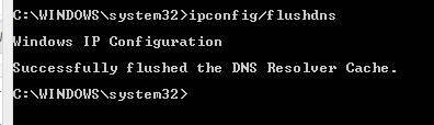 ip config flush dns