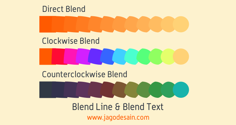 Mengenal Lebih Lanjut Blend Tool - Membuat Create Pallete Warna