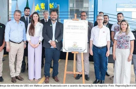  Familiares das vítimas do rompimento barragem da Vale participam da entrega da reforma de UBS