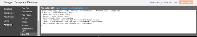 How to remove Blogger Picture Image Drop Shadow and Border Step by Step tutorial