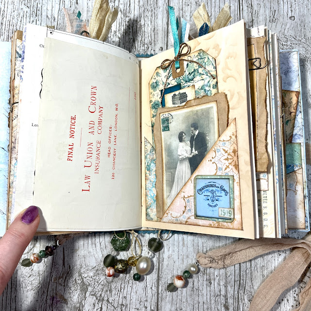 Shabby Blue Mini Journal Flip Through DT Project Rach & Bella Crafts