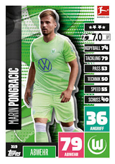 Topps Match Attax Bundesliga 2020-2021 VfL Wolfsburg Set