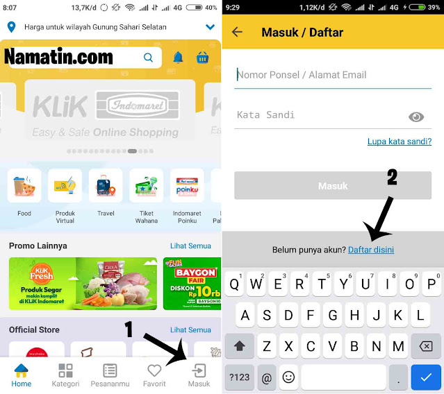 cara belanja online indomaret