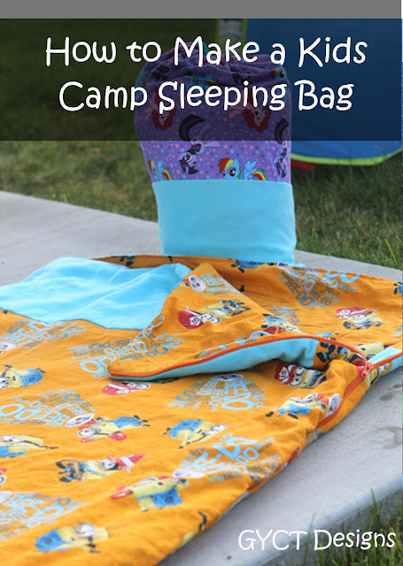 How to Make a Kids Camp Sleeping Bag Tutorial