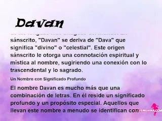 significado del nombre Davan