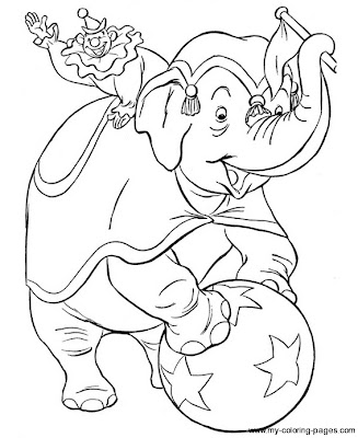 Circus Elephant Coloring Pages