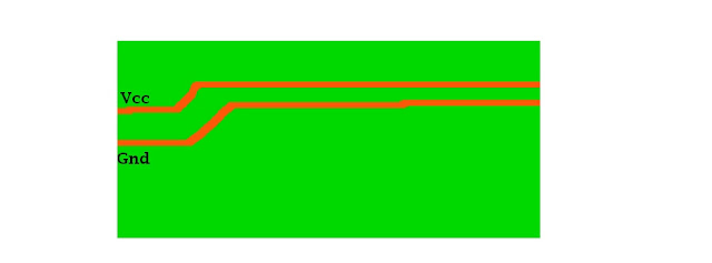 Placement of supply traces