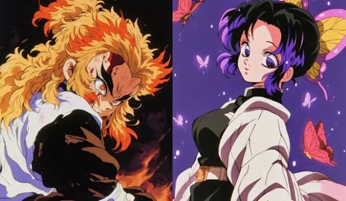 Veja como seria se Demon Slayer fosse um anime dos anos 90