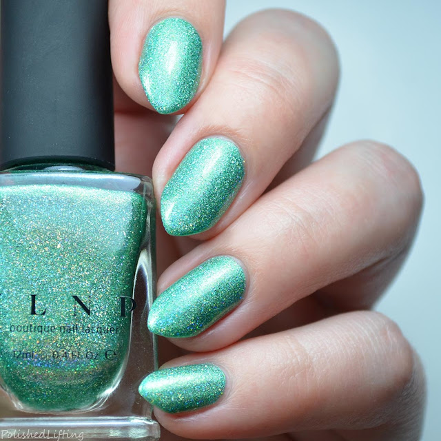 light green holo nail polish