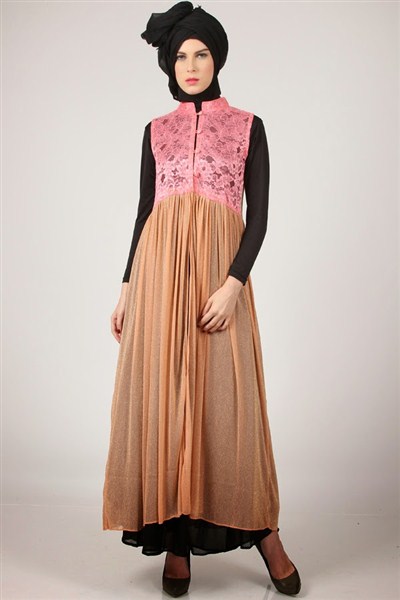Baju muslim brokat model gaun pesta terbaru 2015 dan 2016