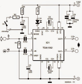 Using TDA1562Q 54 W Circuit Diagram